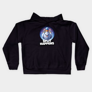 Split Happens Funny Bowling Kids Hoodie